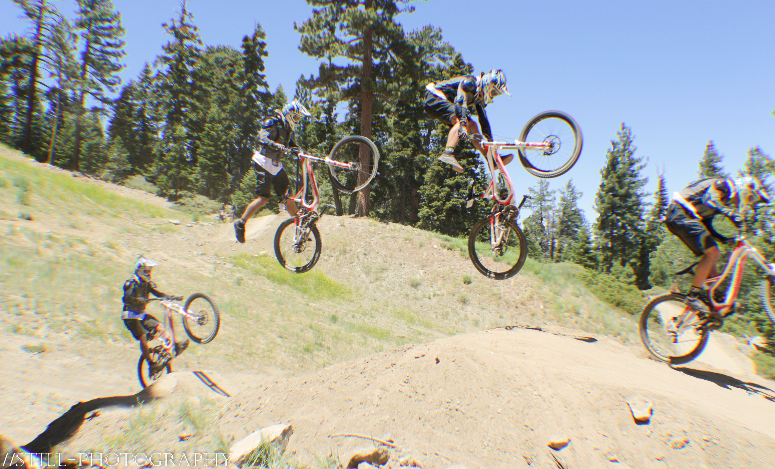 mountain biking in the snow