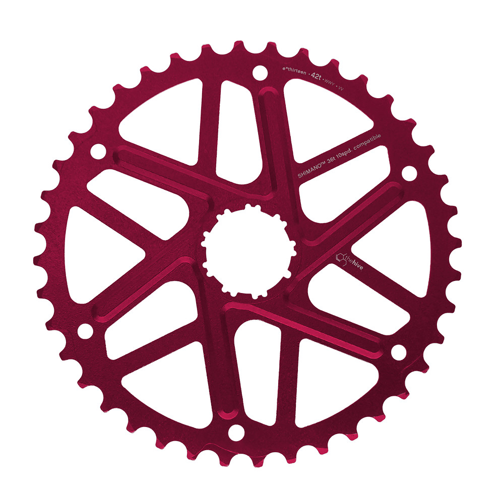 e*thirteen Extended Range Cog 42t Shimano 36t Compatible Red