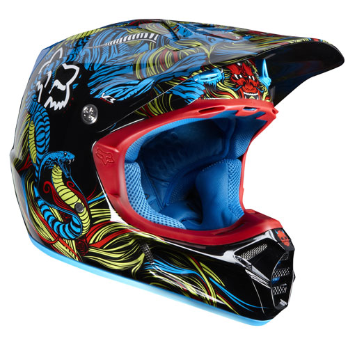 FOX V3 ANTI SCENE HELMET ELECTRIC BLUE M