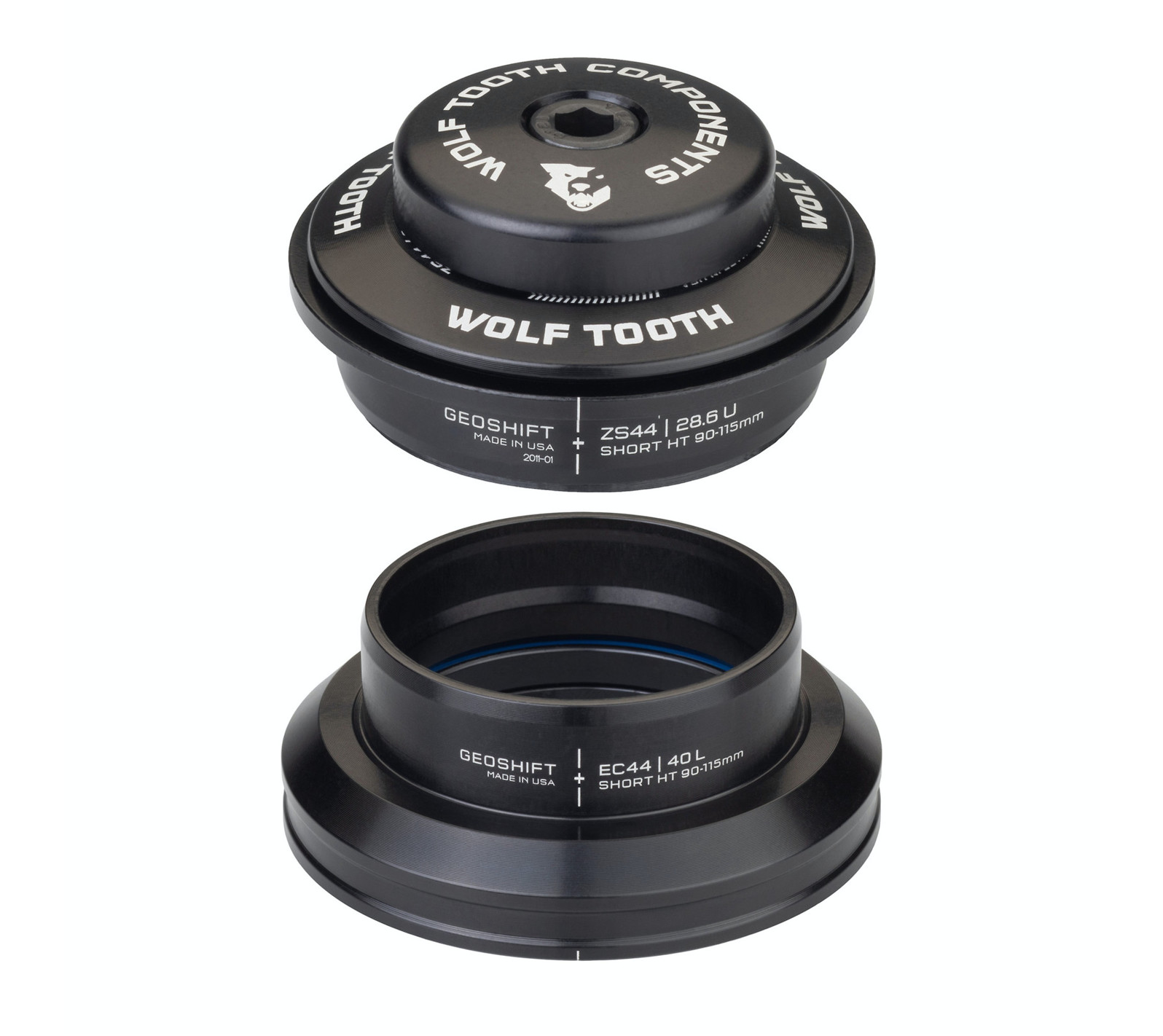 Wolf Tooth Components Upper Headset ZS44//28.6 6mm stack black