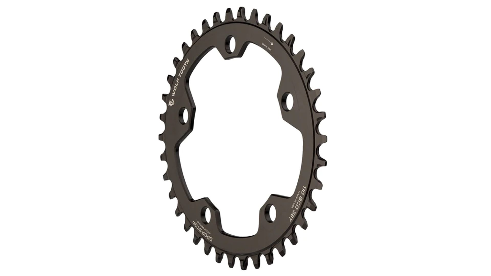 Wolf Tooth 110 BCD Cyclocross Chainring, Flat Top 38t - Aluminum - Single