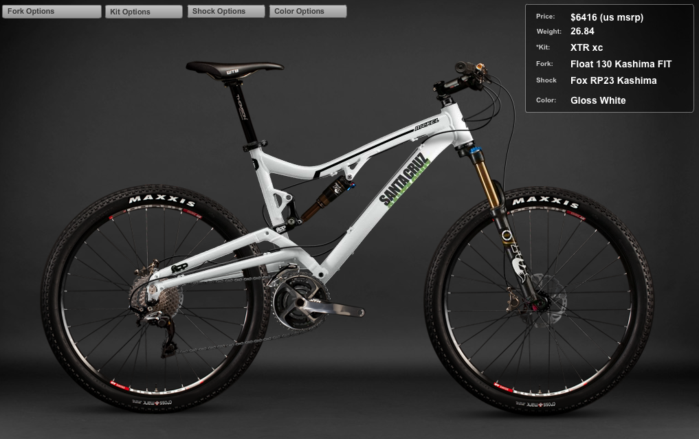 2012 Santa Cruz Nickel XTR XC Bike - Reviews, Comparisons, Specs