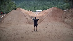 First Day of Slopestyle Practice With Max Fredriksson - Crankworx Cairns