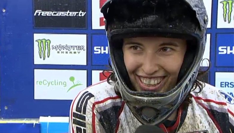 Romana Labounkova was all smiles after winning at Leogang. Romana Labounkova was all smiles after winning at Leogang.