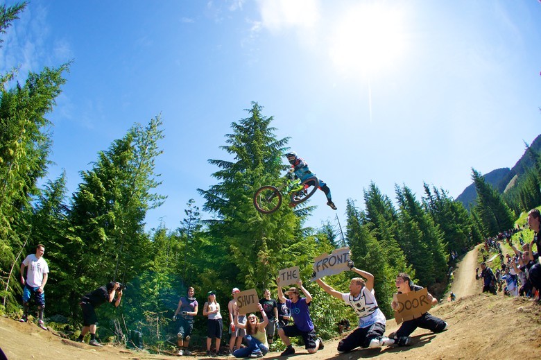 Brendog slaying it at the 2011 Vital MTB Whip Off Worlds. - Photo by Mark Harvey