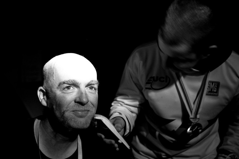 Then Danny Hart won World Champs and won the right to turn Gary into Mr. Clean LOL. - Photo by Sven Martin Then Danny Hart won World Champs and won the right to turn Gary into Mr. Clean LOL. - Photo by Sven Martin