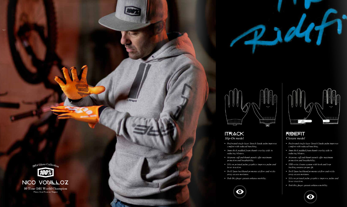 100% Launches New Line Of Gloves - Mountain Bikes Press Releases