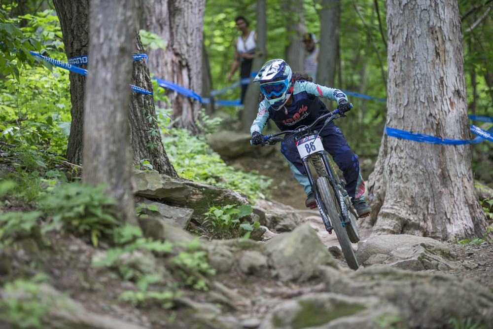 Women's winner, Samantha Soriano, on the gas!