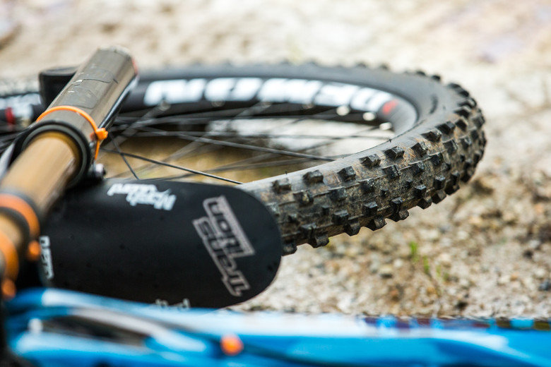 Spikes were the call for many riders today, though anyone on a 29er was left wishing for them.