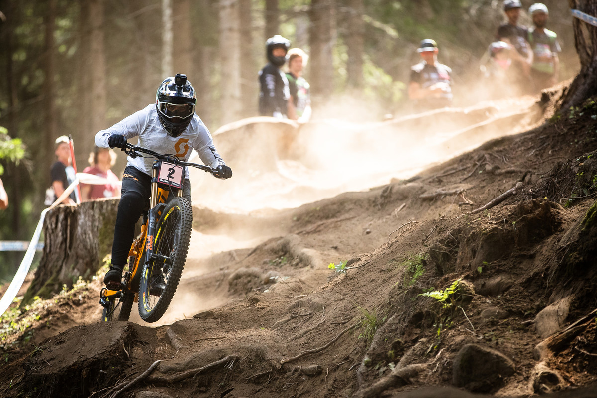 Marine Cabirou took her first World Cup Downhill win today in Val di Sole.