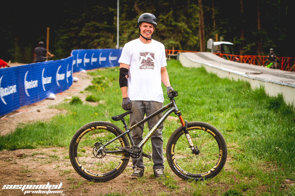 Christian Wright with his Specialized P.3 at GoPro Mountain Games