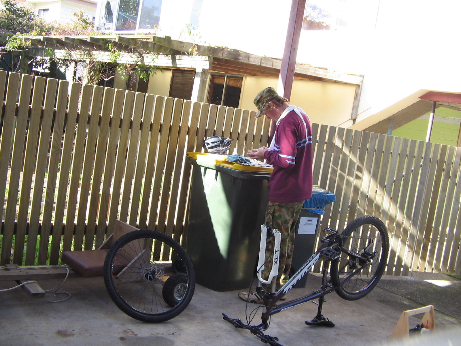 Me sanding my brake pads Awesome443 Mountain Biking Pictures