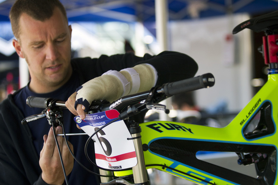 GT mechanic Mark Maurissen Windham World Cup Day 2 Mountain Biking