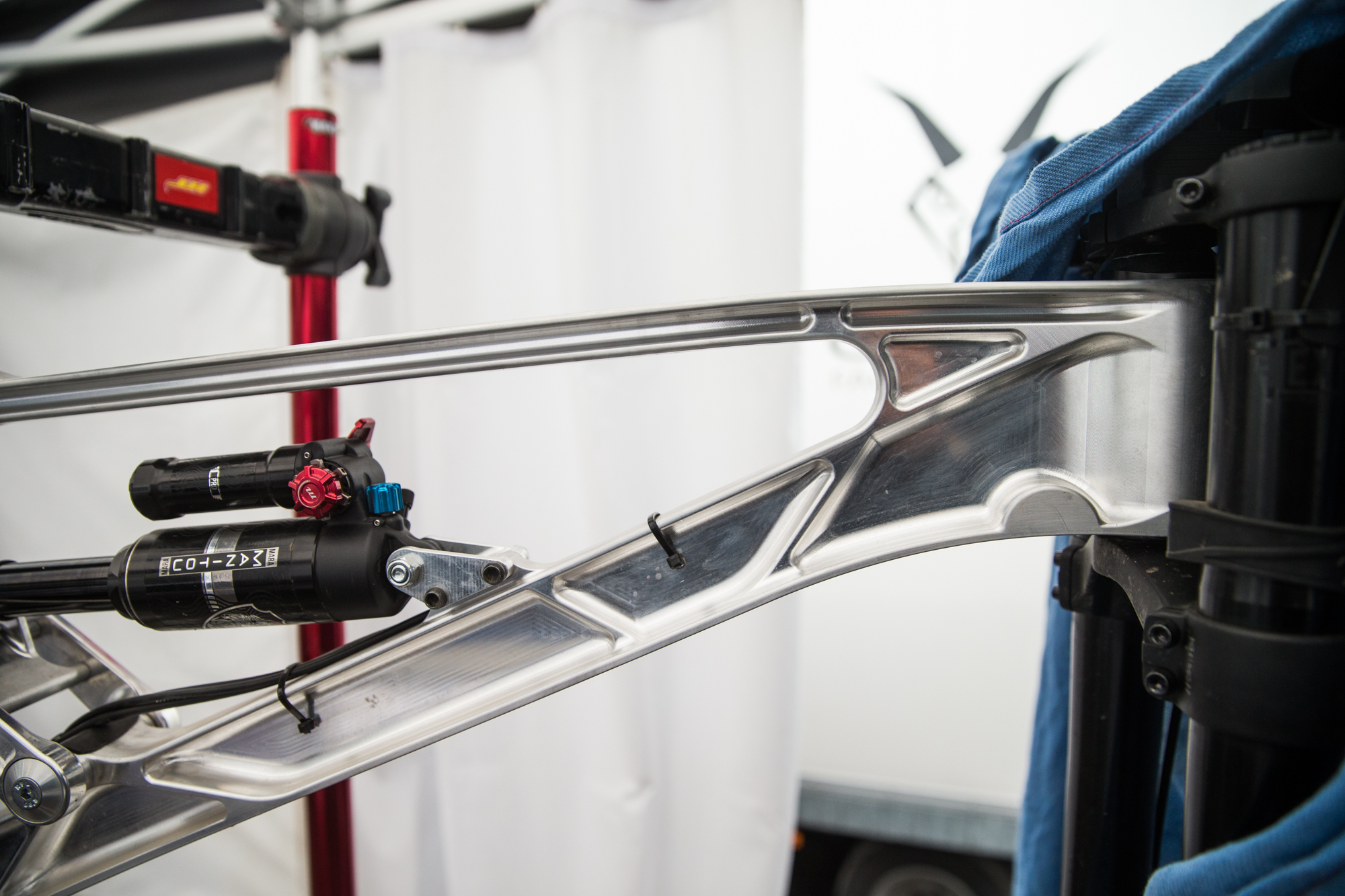 CNC'd Front Triangle Prototype Gamux DH Bike Mountain Biking