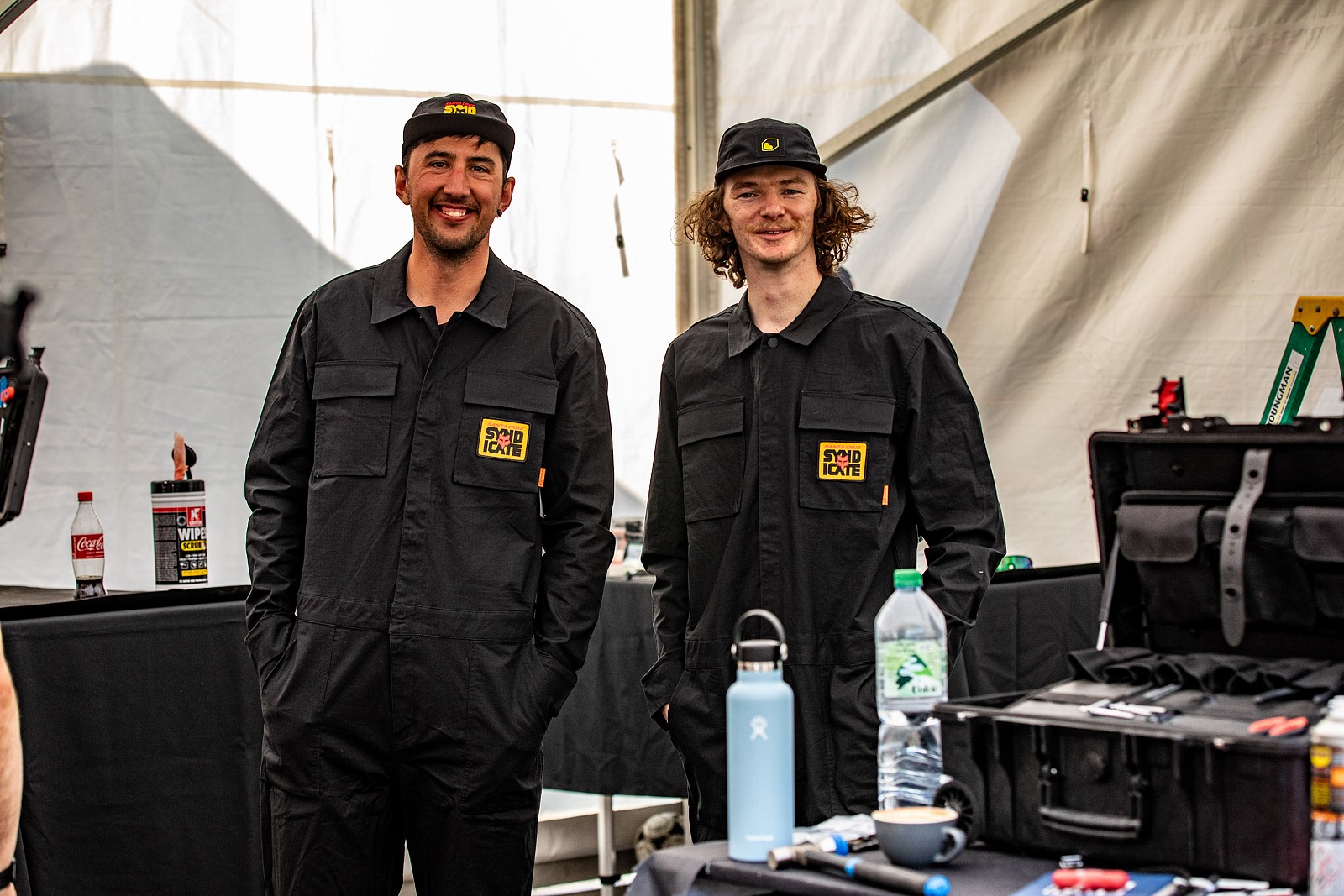 Syndicate mechanics looking pretty dapper in their new FOX jumpers