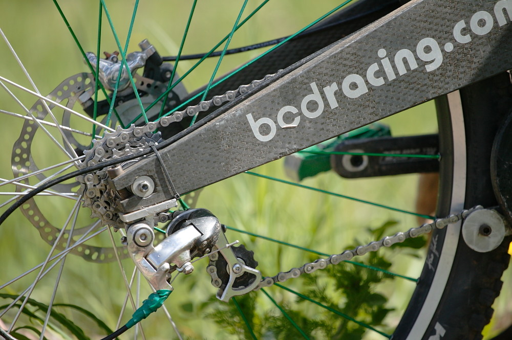 BCD Carbon 29er DH bike rear end BCD's Carbon 29er Downhill Bike from
