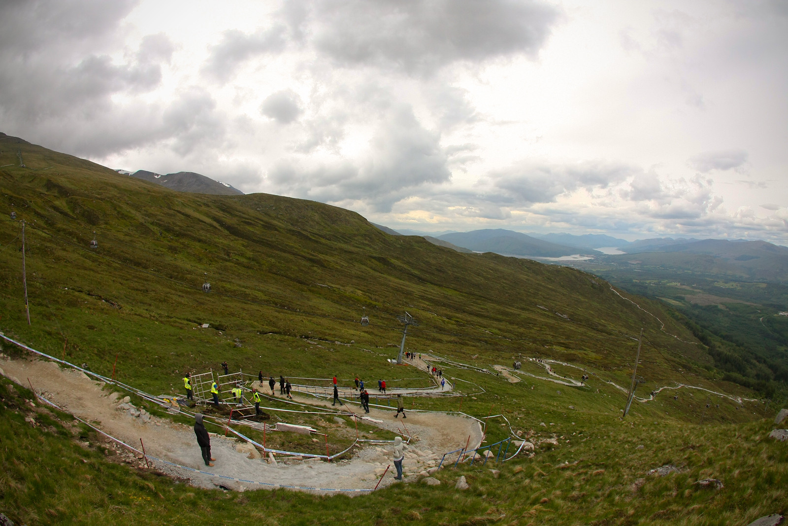 Concrete on the Downhill Track at Fort William 2012 UCI World Cup