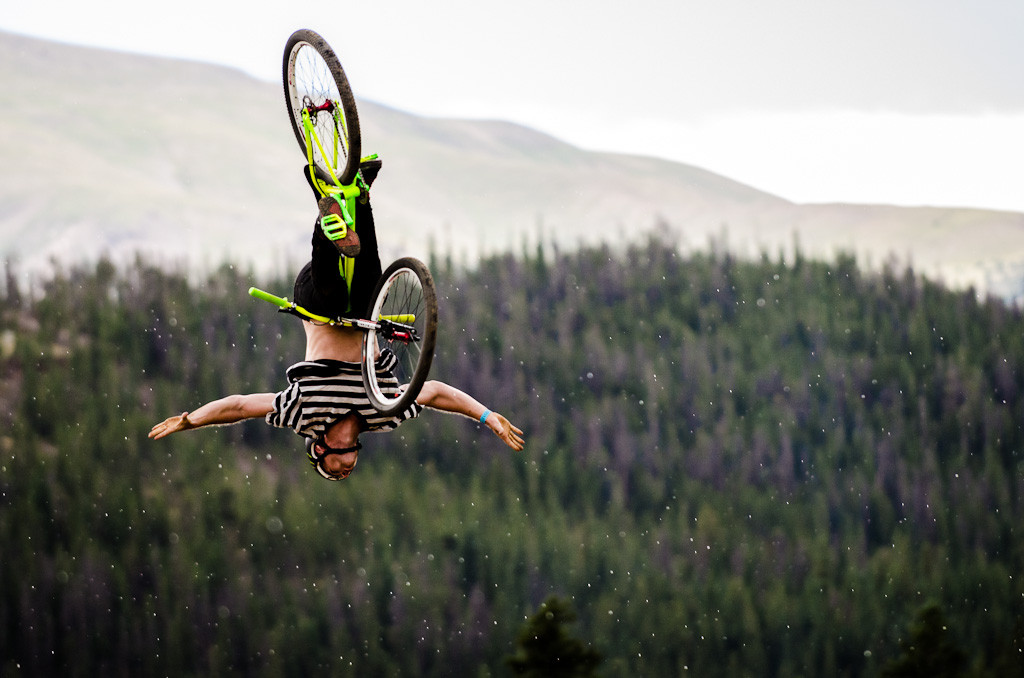 Sam Pilgrim Backflip Tuck NoHander at Trestle Bike Park