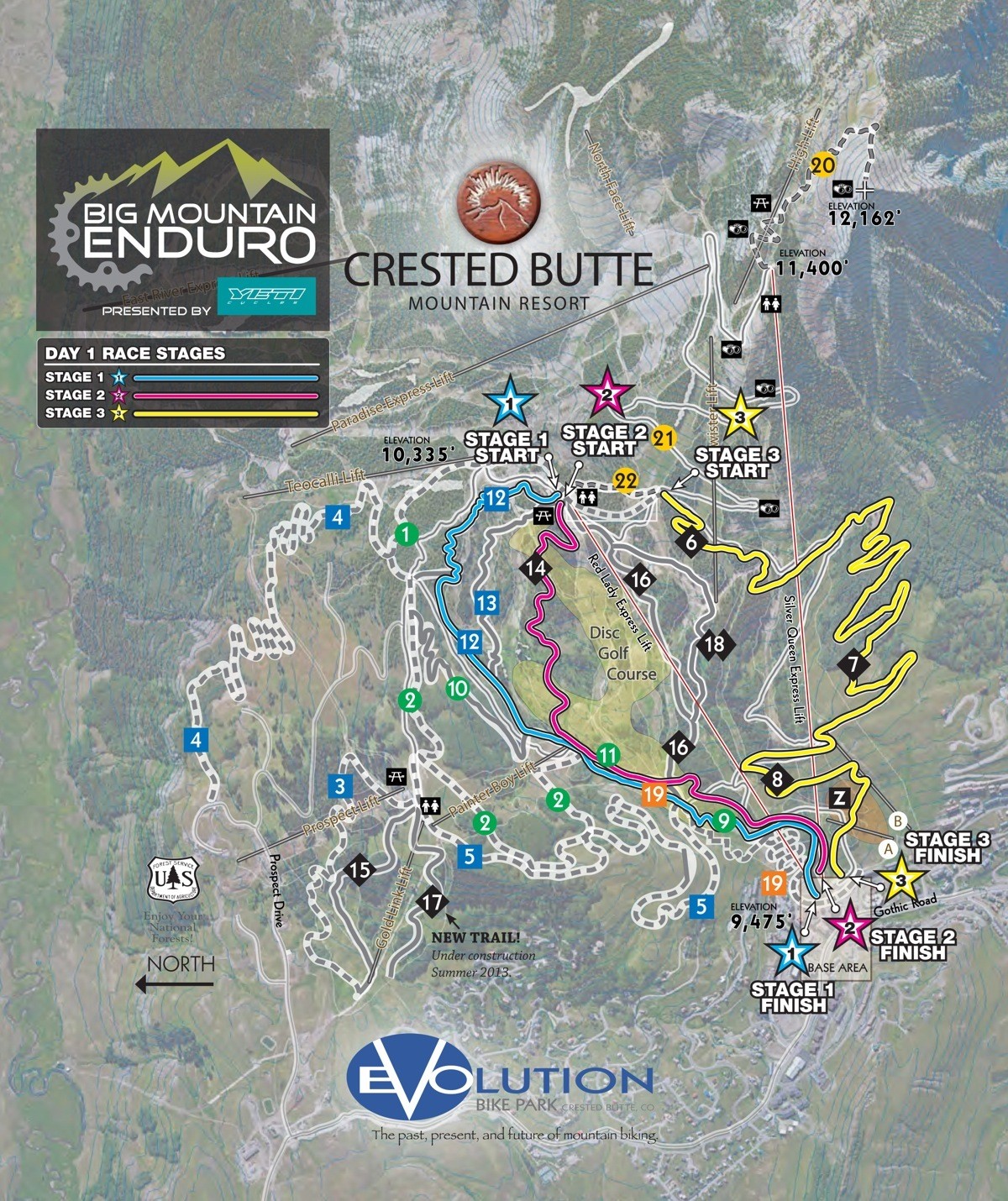 Stages 13 Map and Video from Crested Butte Big Mountain Enduro Big