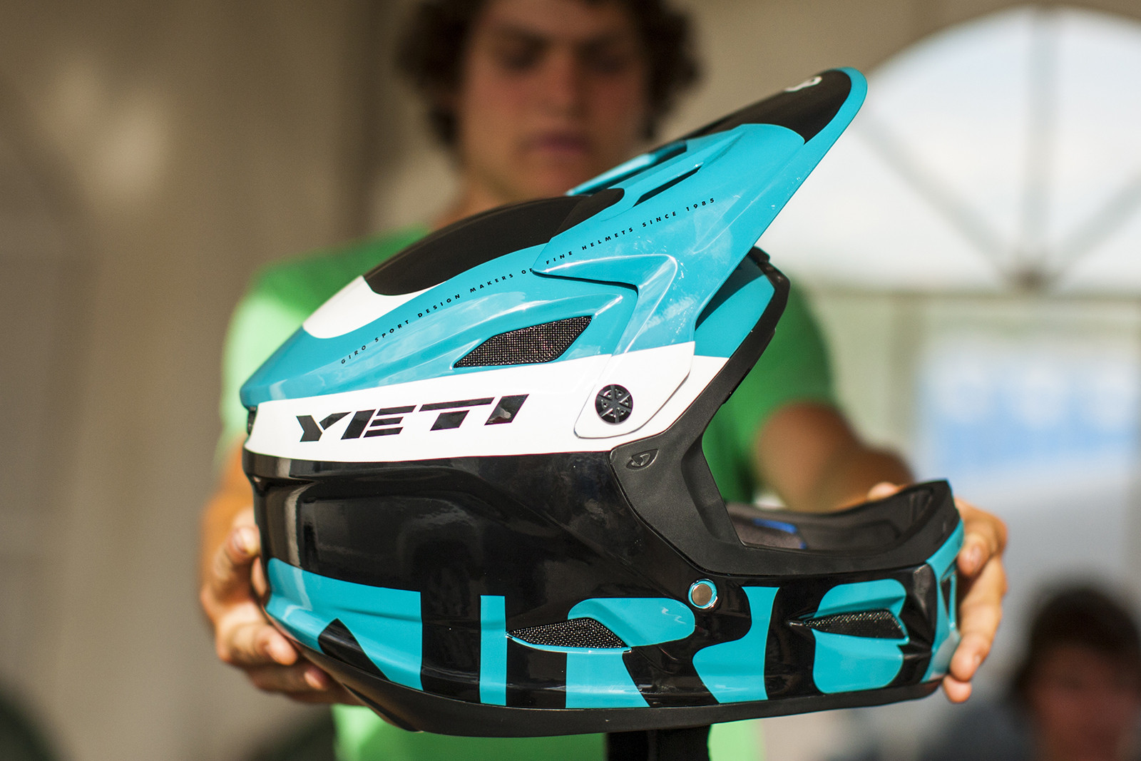 Custom Giro / Yeti Helmet at Mont Sainte Anne PIT BITS, Track Walk