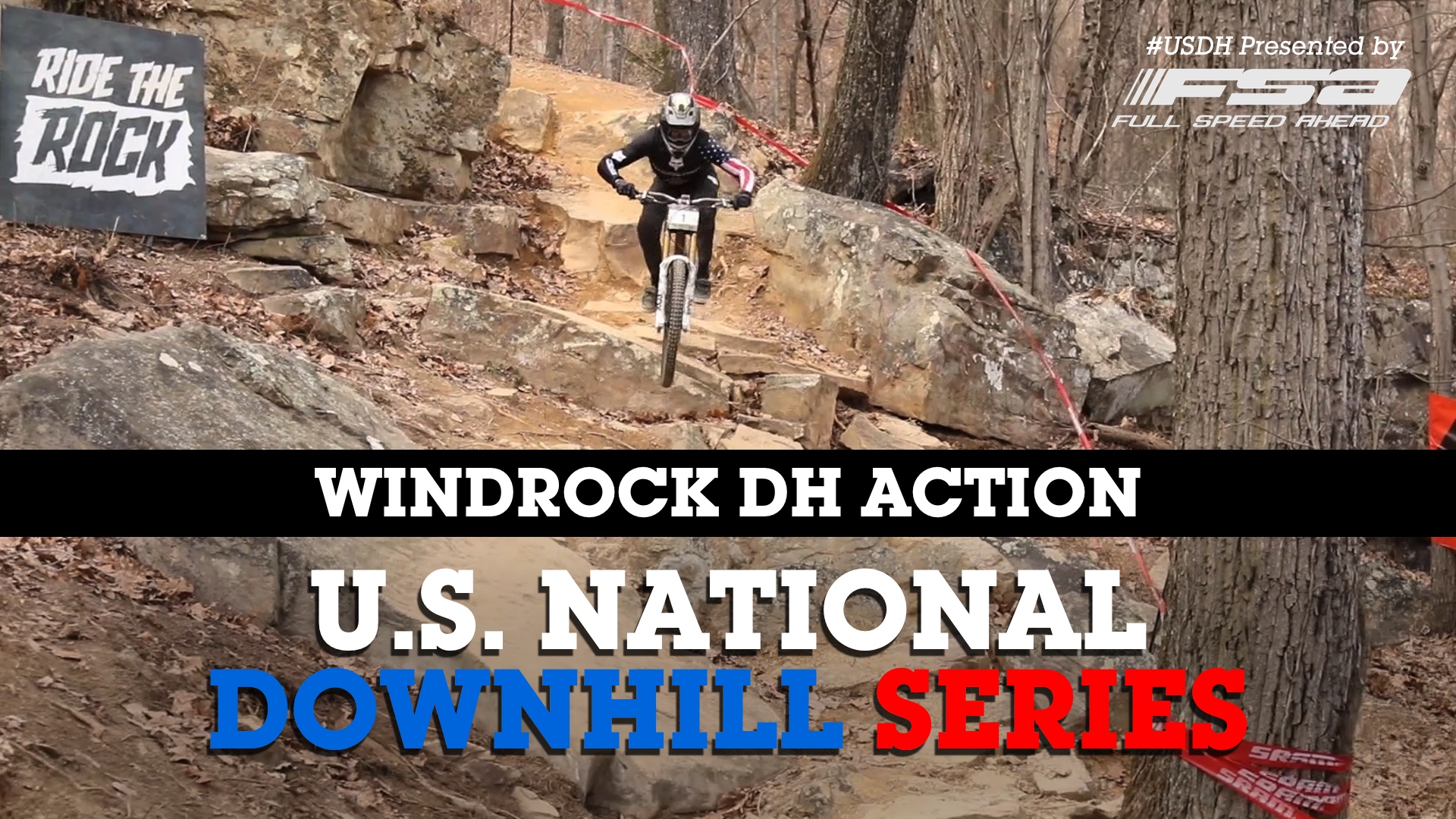 Downhill action from windrock u s national dh series mountain