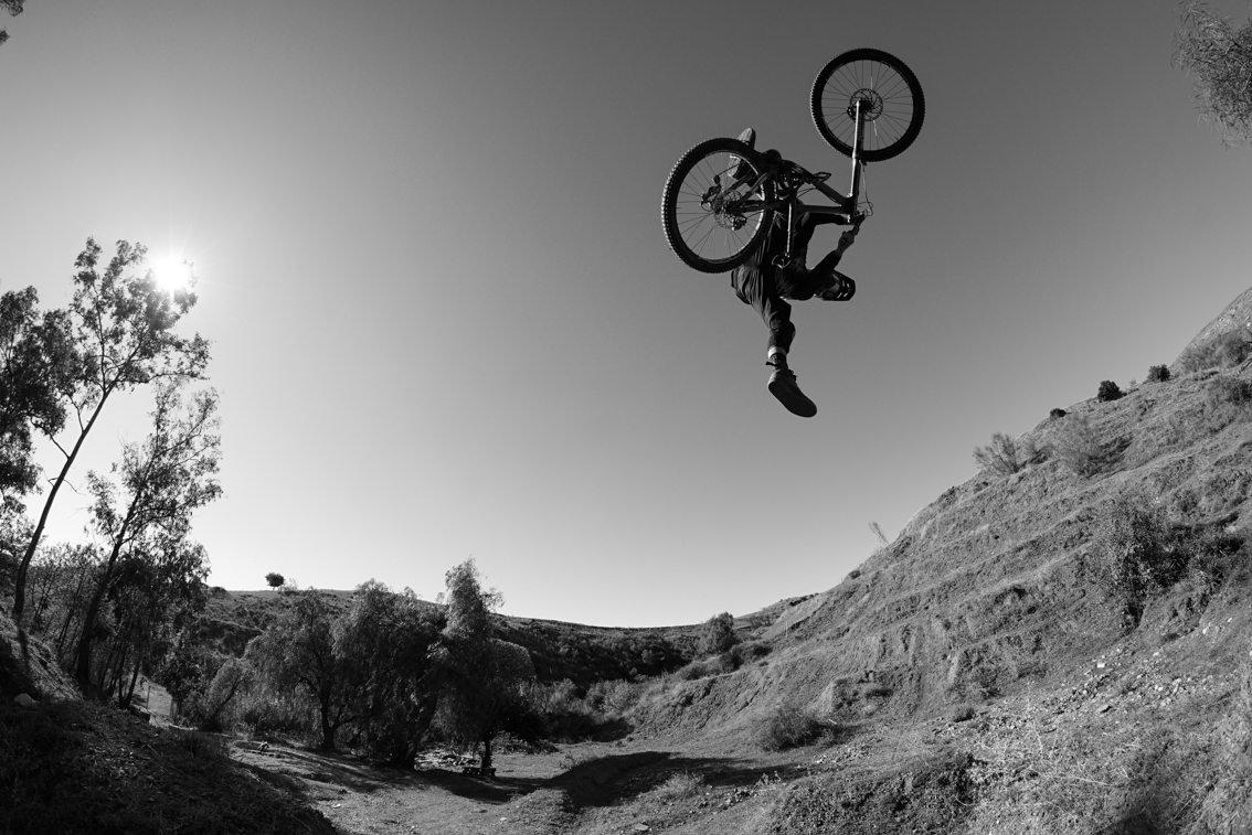 Joel Anderson in spanish skies CaldwellVisuals Mountain Biking