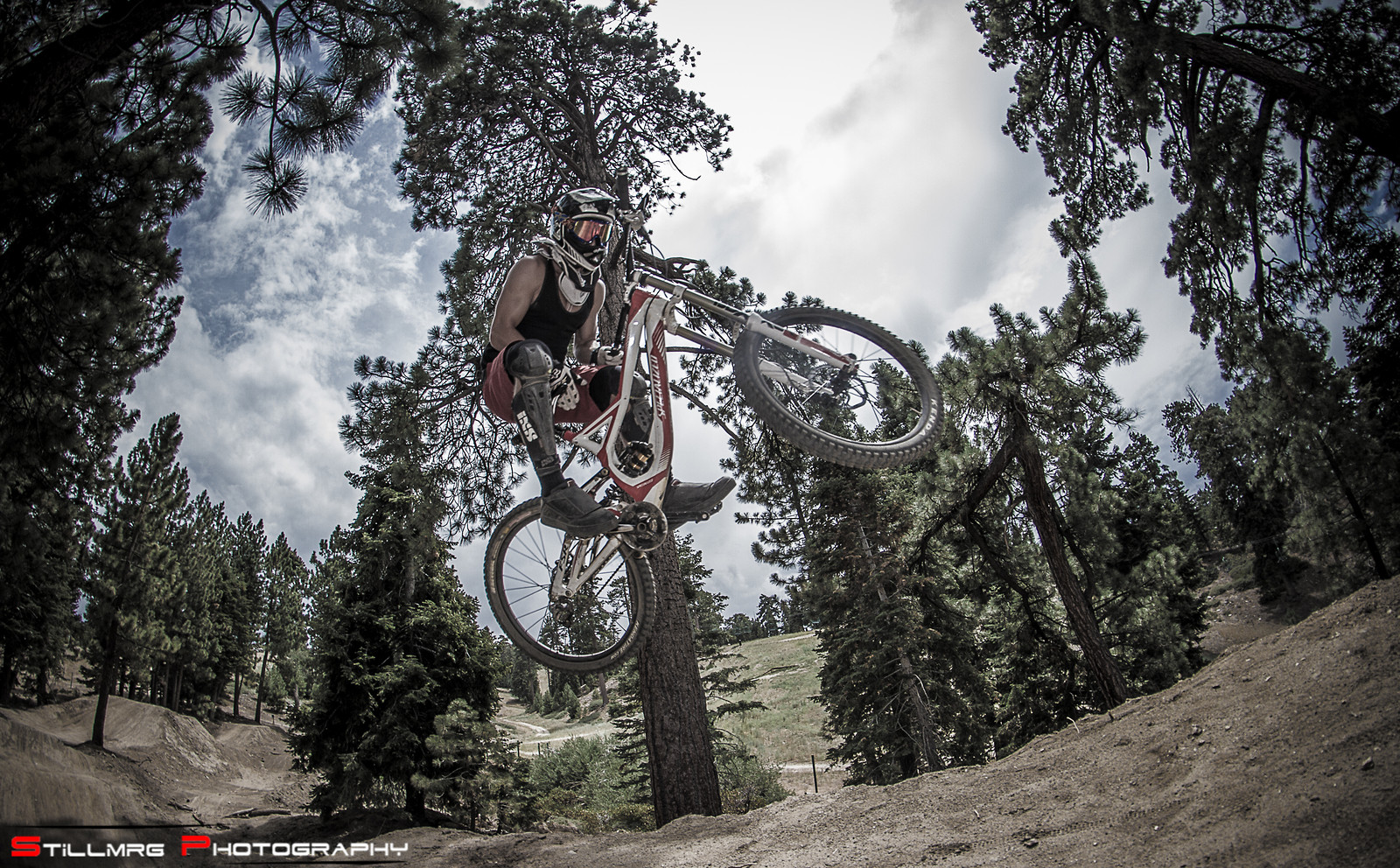 mountain biking on snow