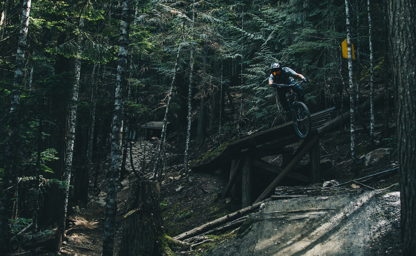 Clown shoes Whistler Mountain Bike Park on hardtail Clown shoes Whistler Mountain Bike Park on hardtail