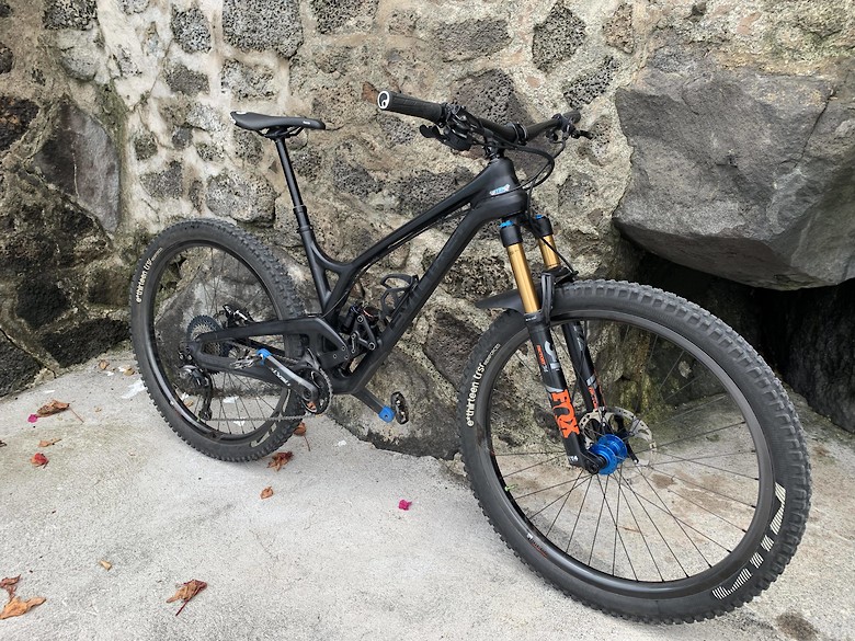 blacked out mountain bike