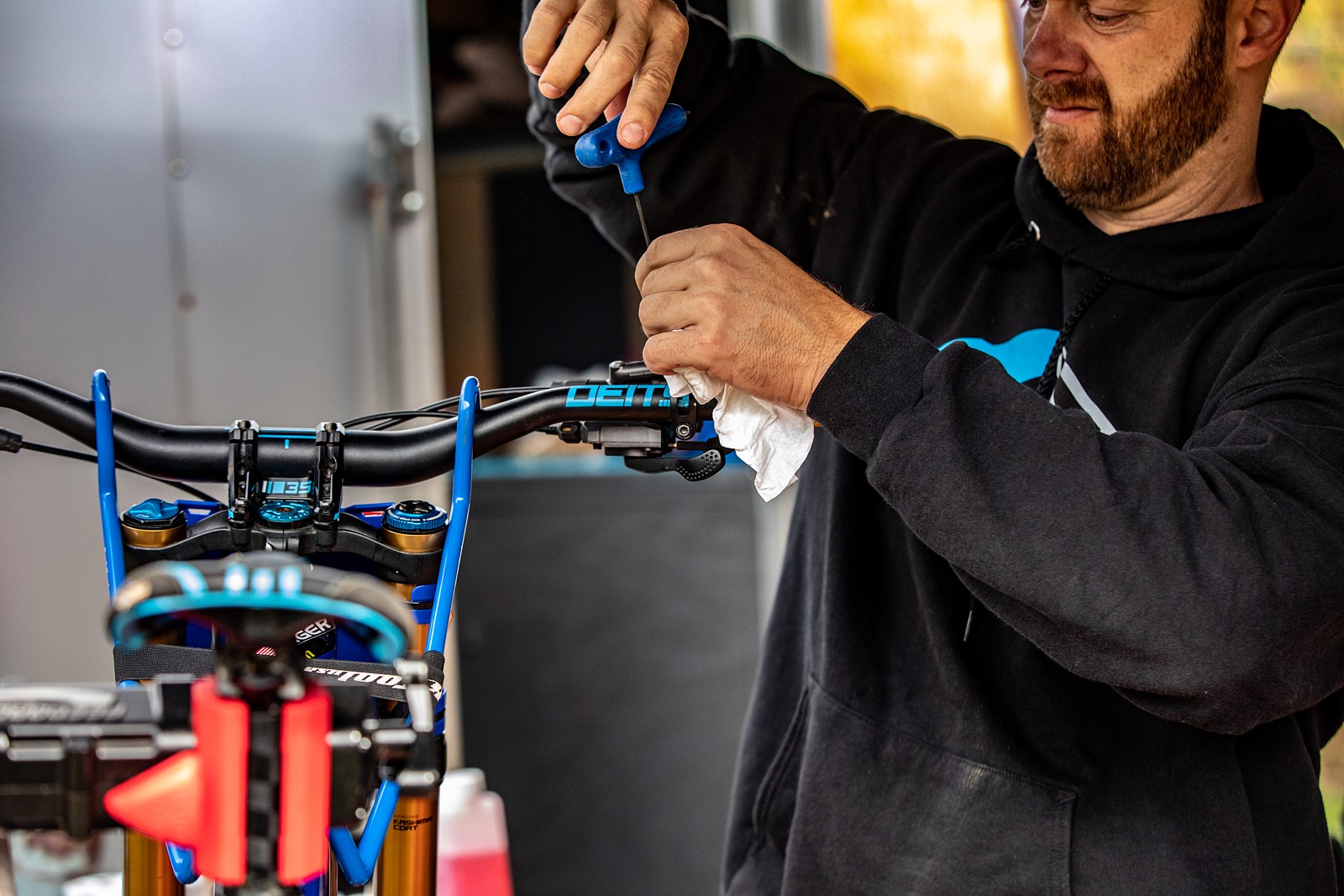 Logan Tiger's Dad getting the sled ready for battle - JackRice ...