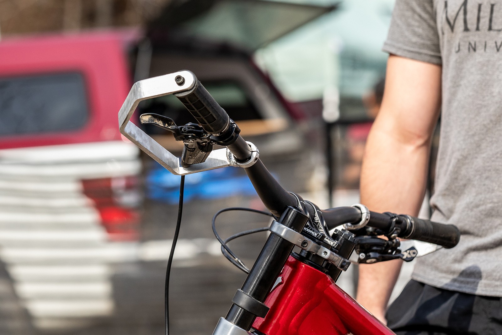 Matthew Spong's custom hand guards. JackRice Mountain Biking