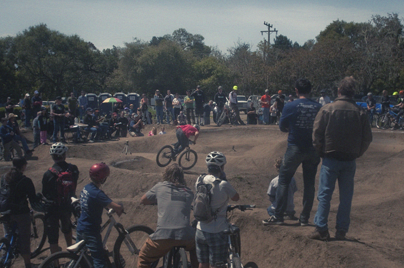 Christian Wright, winner of the pump track race. dustybermshot