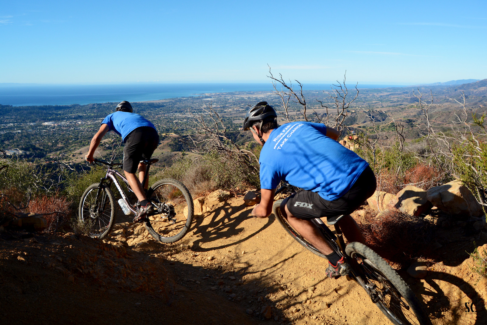 mountain biking cornering