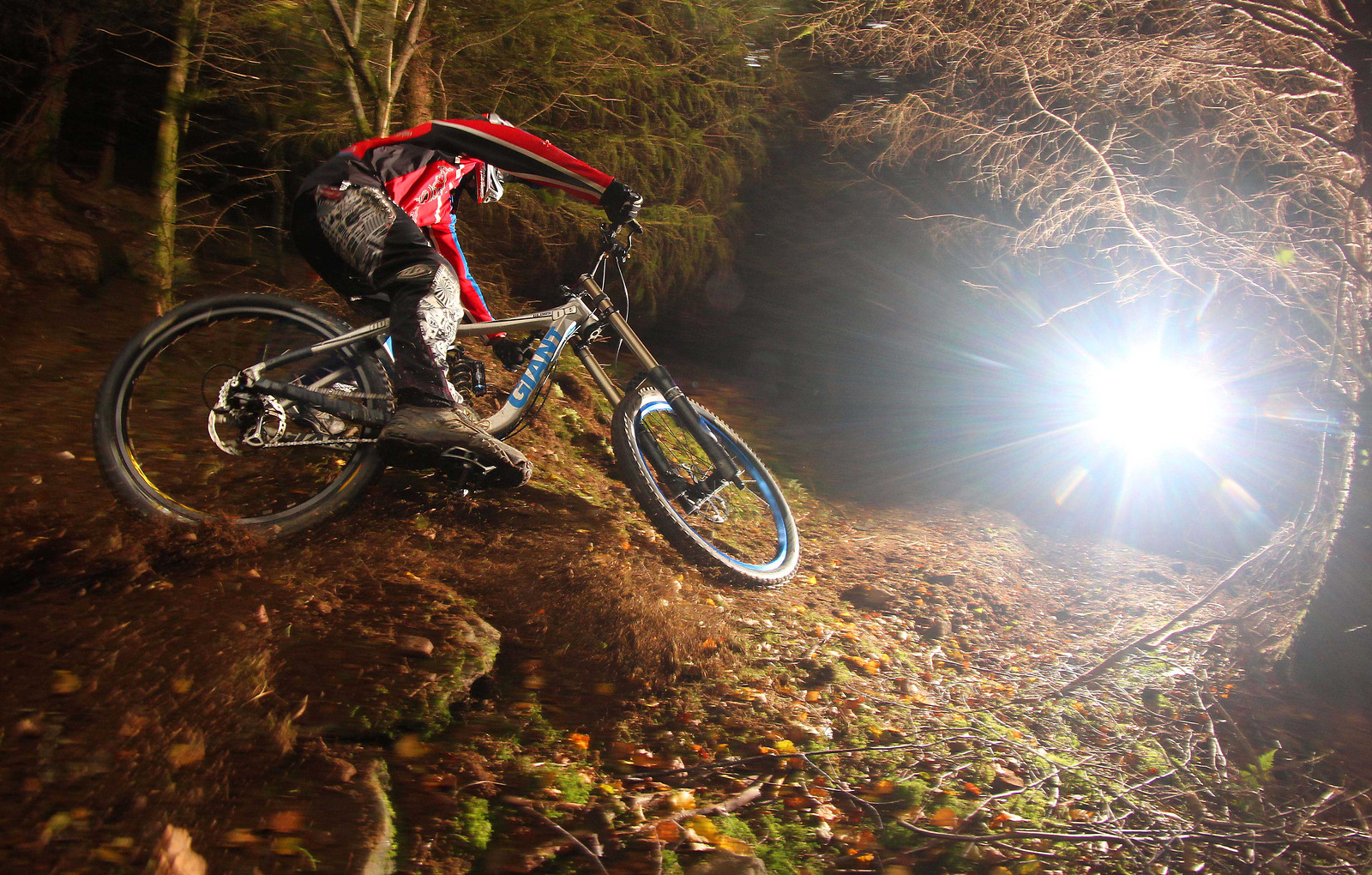 mountain biking cornering