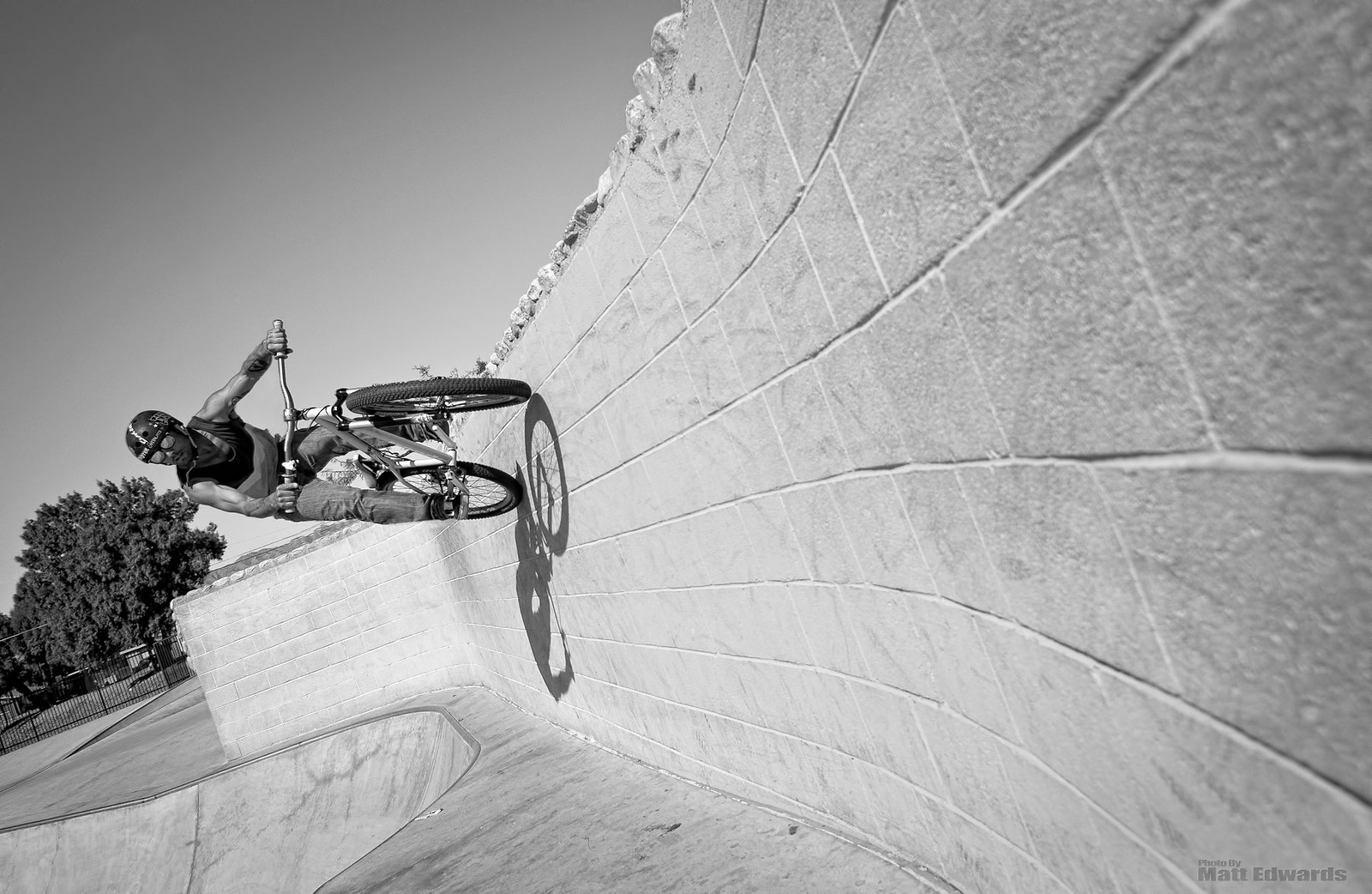 B & W Wall Ride EdwardsEntertainment Mountain Biking Pictures