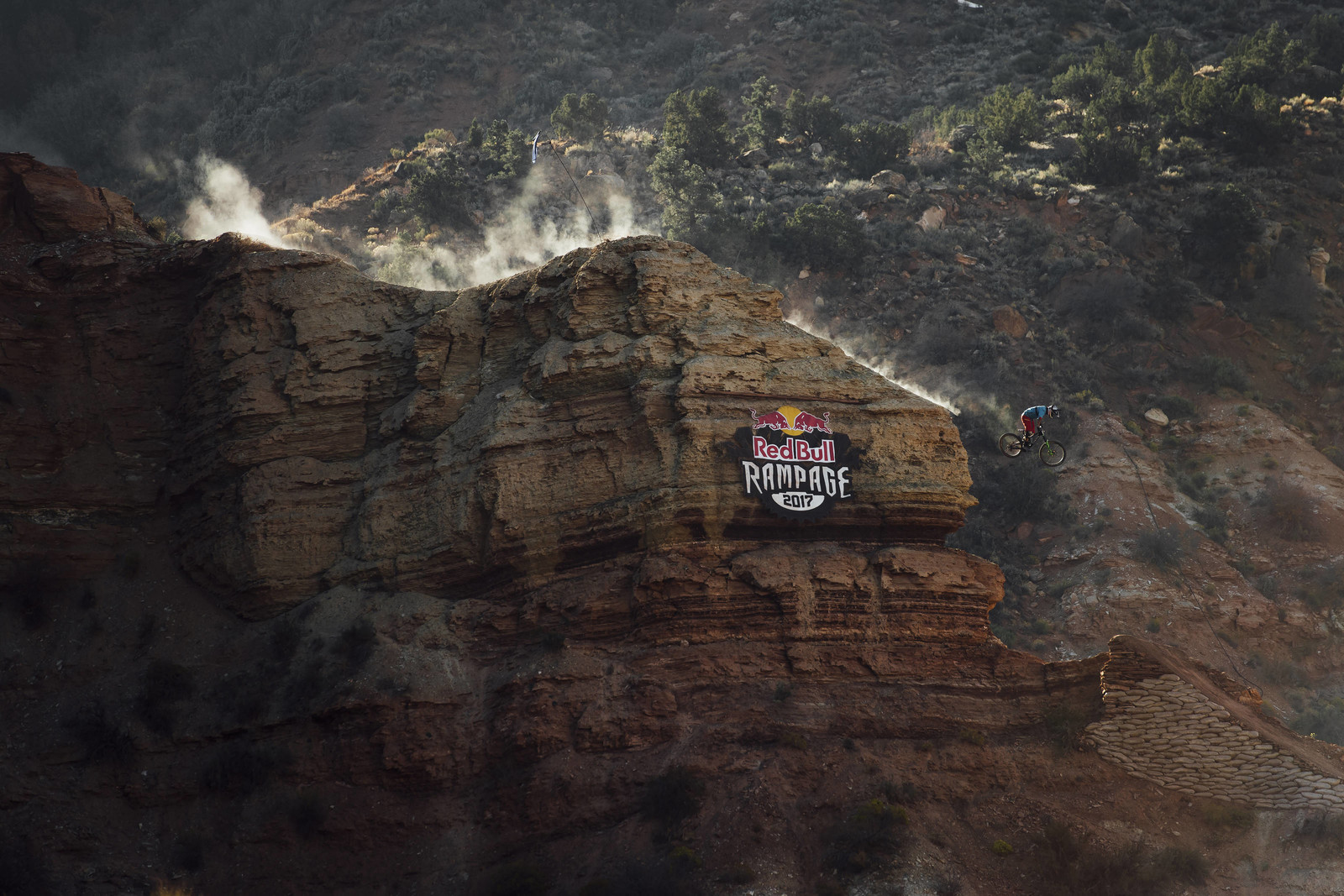 Darren Berrecloth Dropping The Green Goblin Red Bull Rampage 2017 Practice Session Mountain Biking Pictures Vital Mtb
