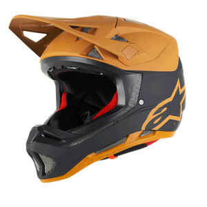 Alpinestars Missile Tech Full Face Helmet (2024) - Black/Dark Gold Matt