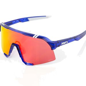 100% S3 Glasses - Trek Team Edition Polished Translucent Blue HiPER Red Multilayer Mirror Lens (2024)