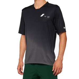 100% Celium Riding Jersey - Black/Charcoal (2024)