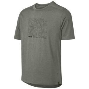 iXS Flow Tech Tee - Graphite-Contour Graphic
