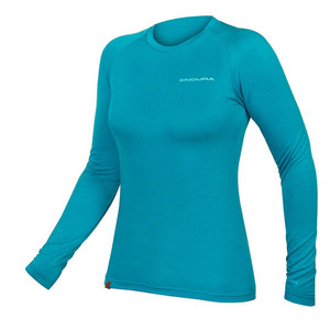 Endura Women's BaaBaa Blend LS Baselayer - Pacific Blue - front