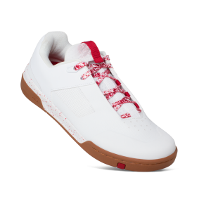 Crankbrothers Stamp Lace - Splatter Edition Flat Pedal Shoe - White/Red Splatter