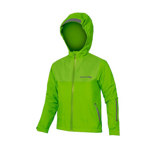 Endura Kids MT500JR Waterproof Jacket - Hi-Viz Green - front