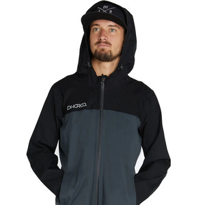 DHaRCO Men's Rain Jacket - Black Gray - front