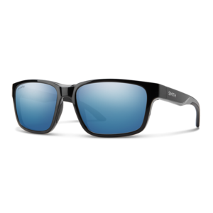 Smith Basecamp Glasses - Matte Black + ChromaPop Polarized Blue Mirror Lens