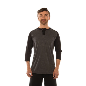 Chromag Warner Tech Henley Jersey - Charcoal Heather/Black
