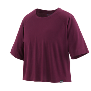 Patagonia Women's Short-Sleeved Capilene Cool Trail Cropped Shirt - Night Plum
