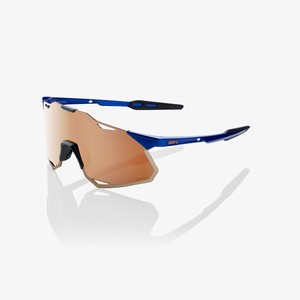 100% Hypercraft XS Glasses - Gloss Cobalt Blue HiPER Copper Mirror Lens (2024)