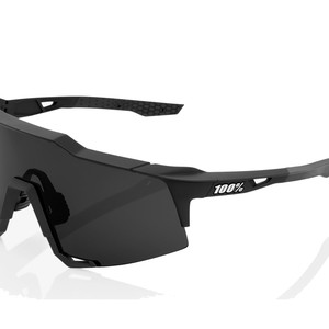 100% Speedcraft Glasses - Soft Tact Black Smoke Lens (2024)