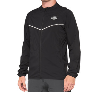 100% Corridor Stretch Windbrealer - Black (2024) - front